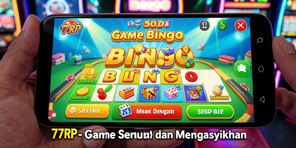 Tampilan gameplay seru dari 77RP dengan tema Bingo yang menarik.