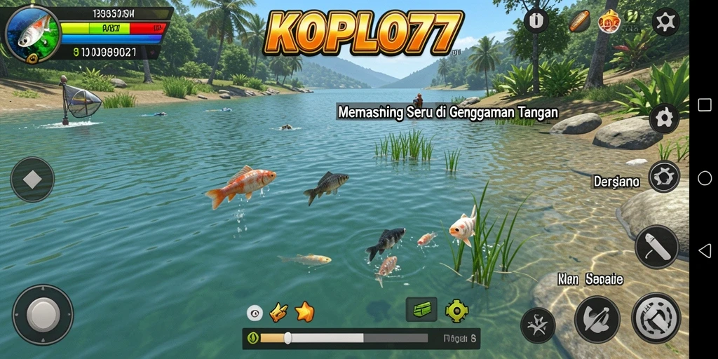 Screenshot KOPLO77 menampilkan aksi memancing yang seru.