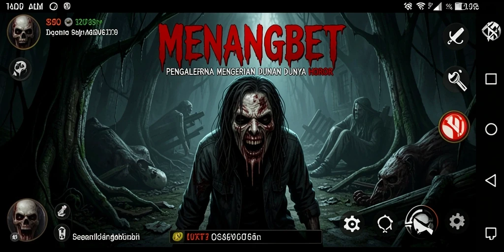 Screenshot MENANGBET menunjukkan gameplay horor yang mencekam dan menantang.