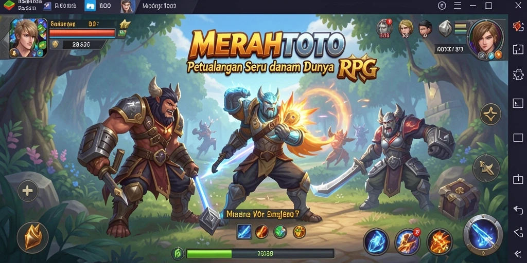 Tampilan gameplay seru di dunia fantasi MERAHTOTO.