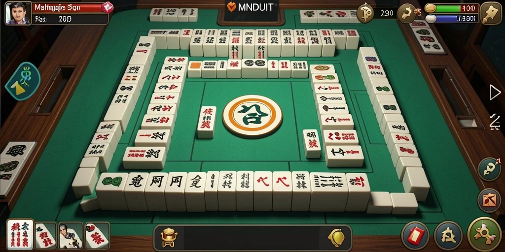 Tampilan utama gameplay Mahjong di MNDUIT dengan grafis menawan.