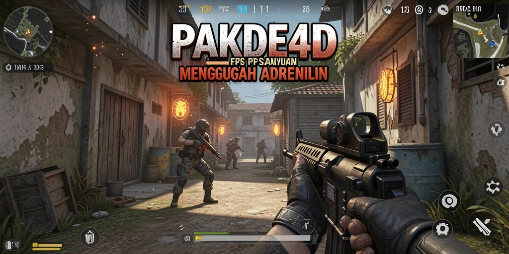 Screenshot menunjukkan aksi gameplay menegangkan di PAKDE4D.