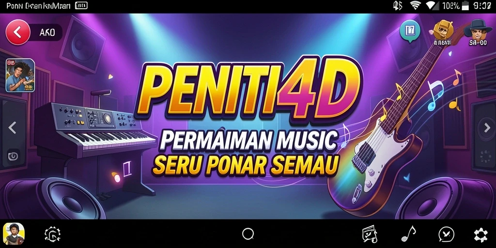 Gameplay seru musik dalam aplikasi PENITI4D.