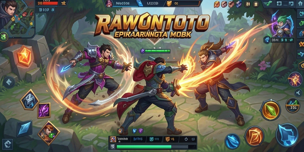 Gambaran mendebarkan dari aksi gameplay RAWONTOTO yang seru.