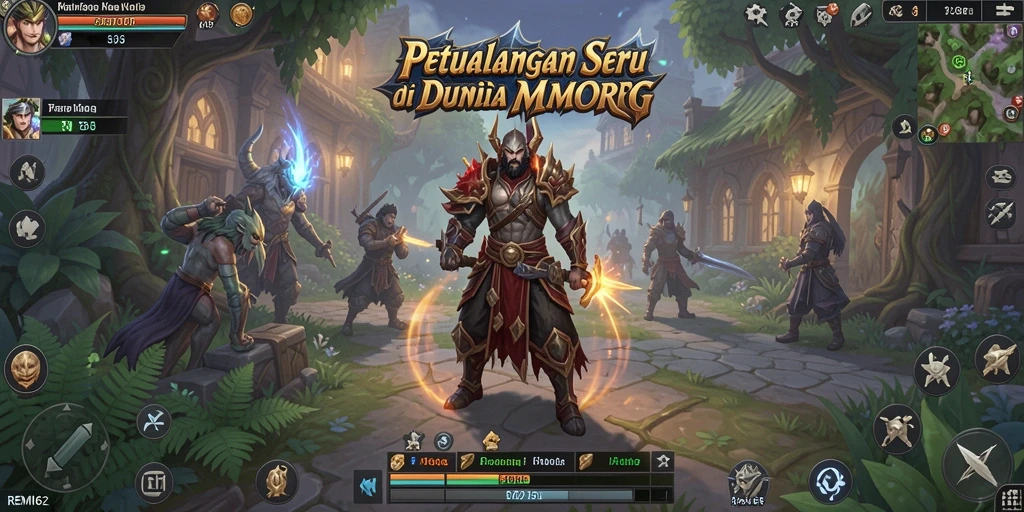 Gameplay seru dalam dunia fantastis MMORPG.