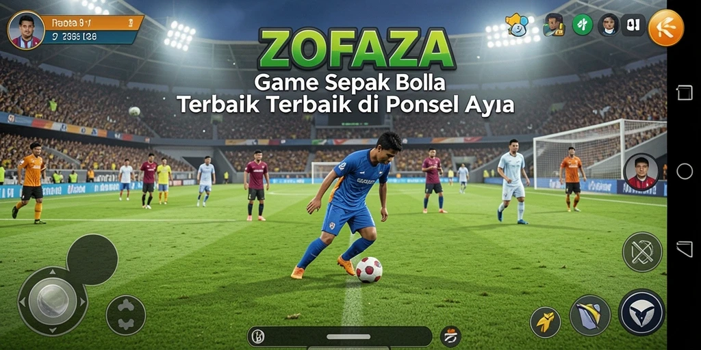 Tangkapan layar ZOFAZA menunjukkan pertandingan sepak bola yang mendebarkan.